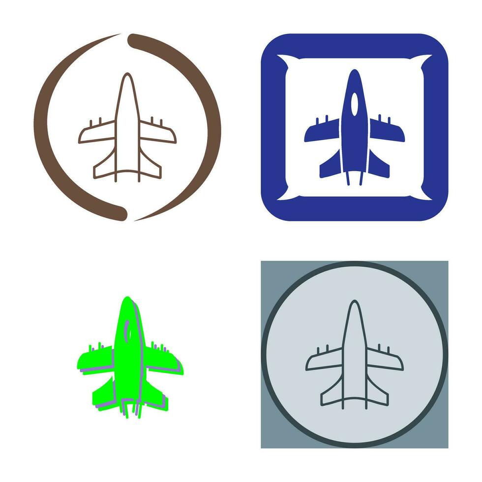 ícone de vetor de avião militar