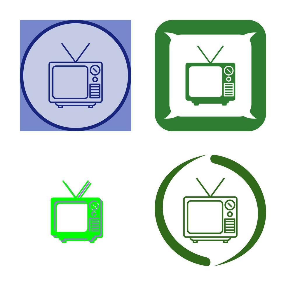 ícone de vetor de transmissão de televisão