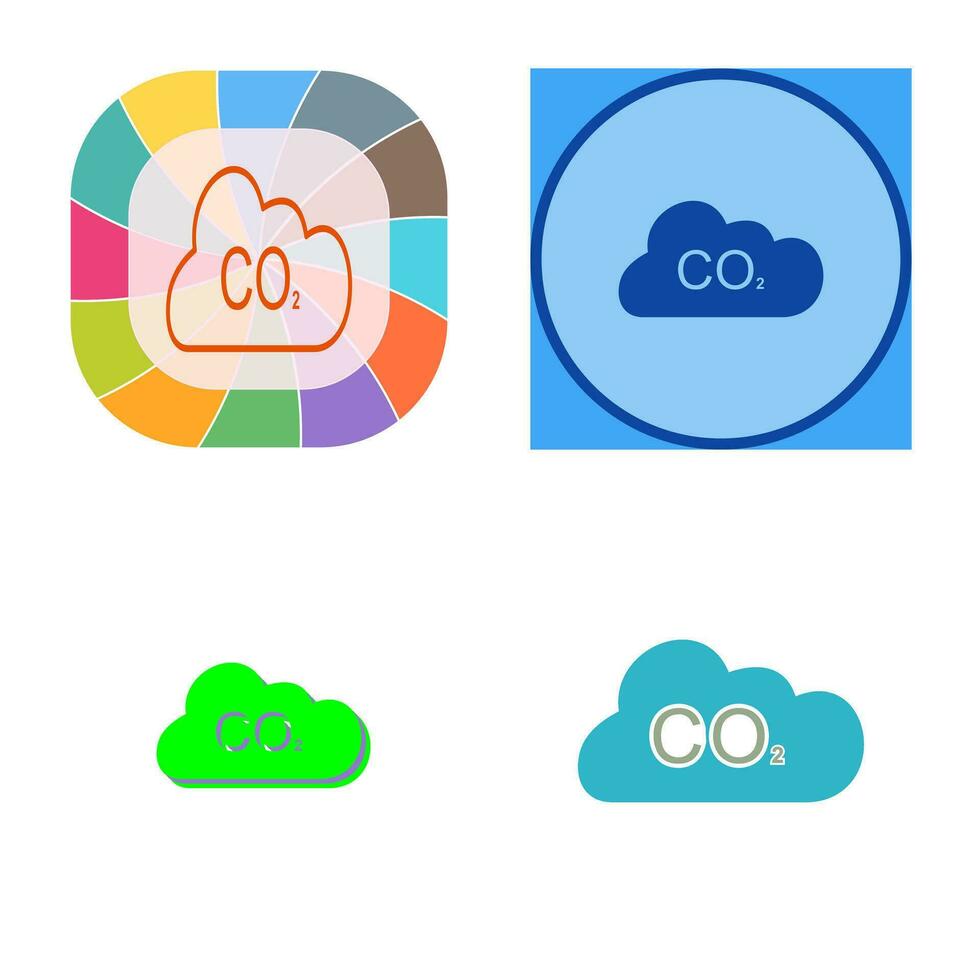 ícone de vetor de dióxido de carbono