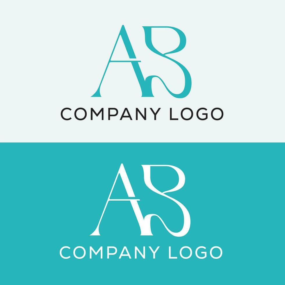 design de logotipo de letra inicial ab vetor