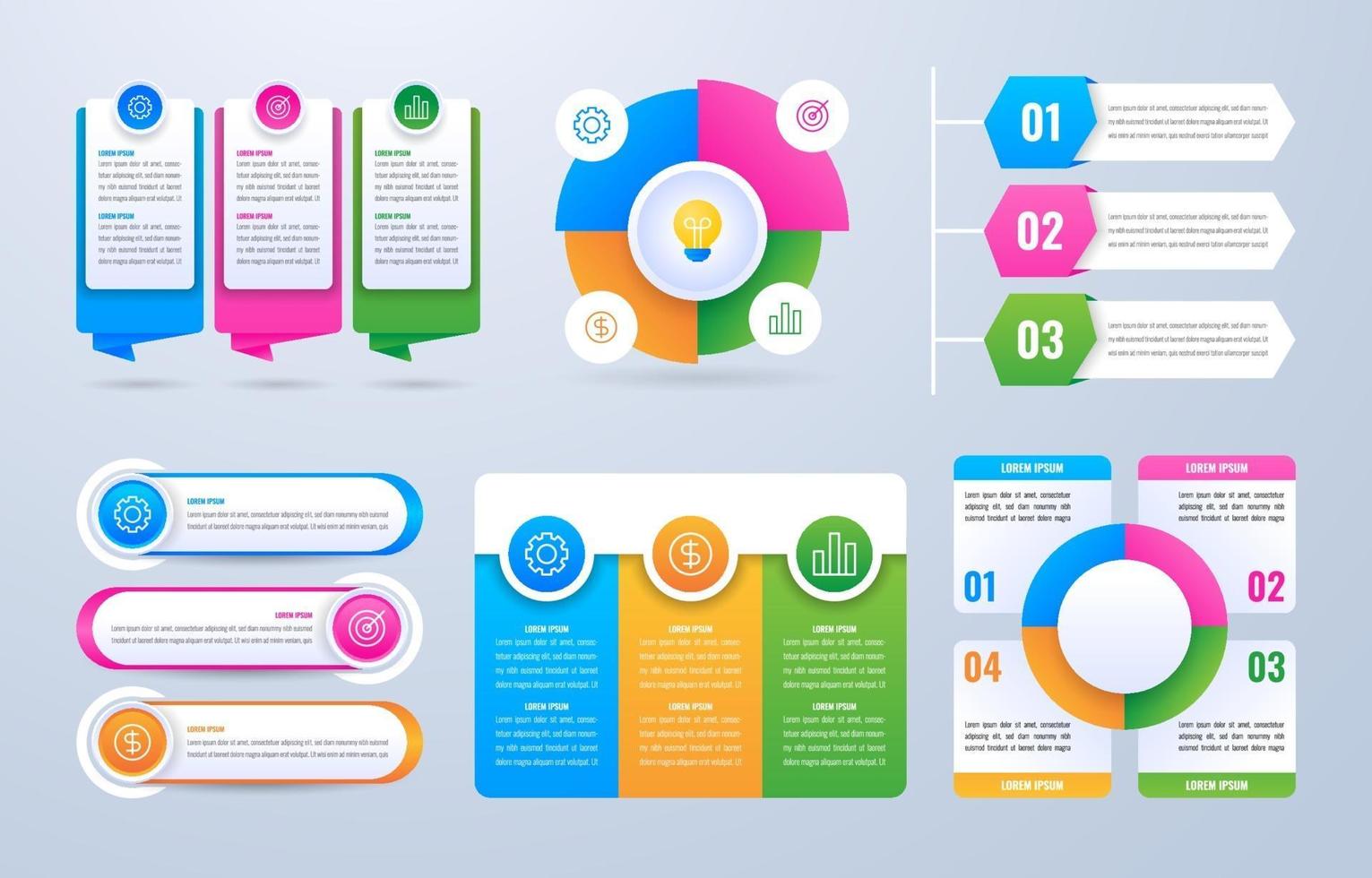 elementos infográfico para negócios vetor