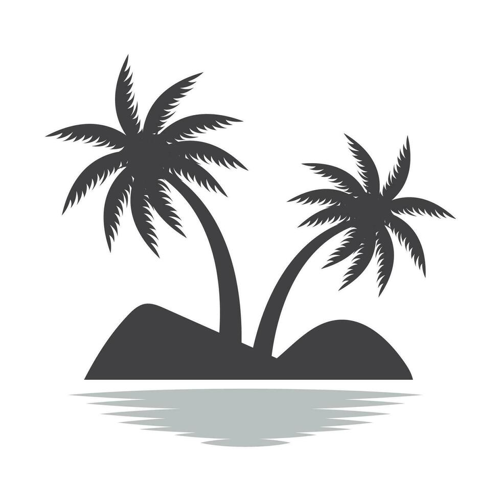 coco árvore logotipo projeto, de praia plantar vetor, Palma árvore verão, ilustração modelo vetor