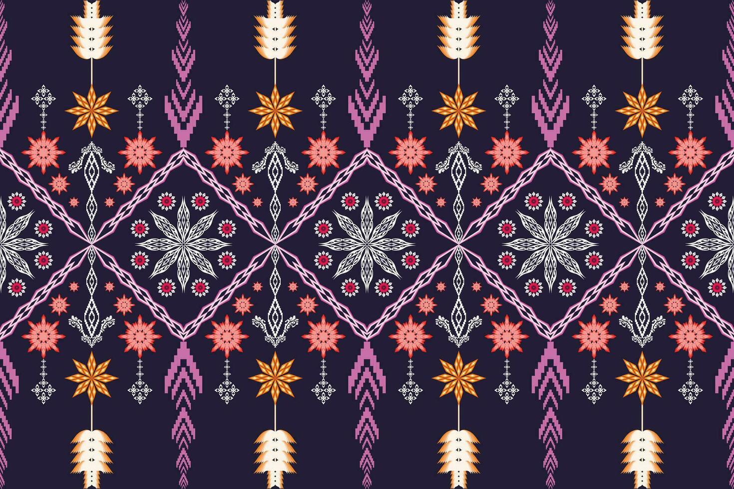 geométrica étnica oriental arte tradicional pattern.figure bordado tribal style.design para plano de fundo, papel de parede, roupas, embrulho, tecido, elemento, ilustração vetorial. vetor