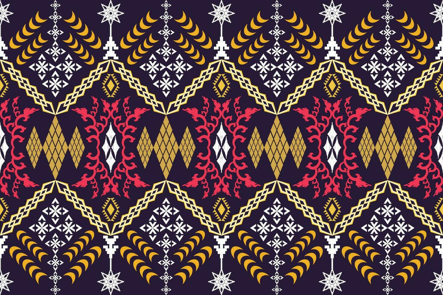 geométrica étnica oriental arte tradicional pattern.figure bordado tribal style.design para plano de fundo, papel de parede, roupas, embrulho, tecido, elemento, ilustração vetorial. vetor