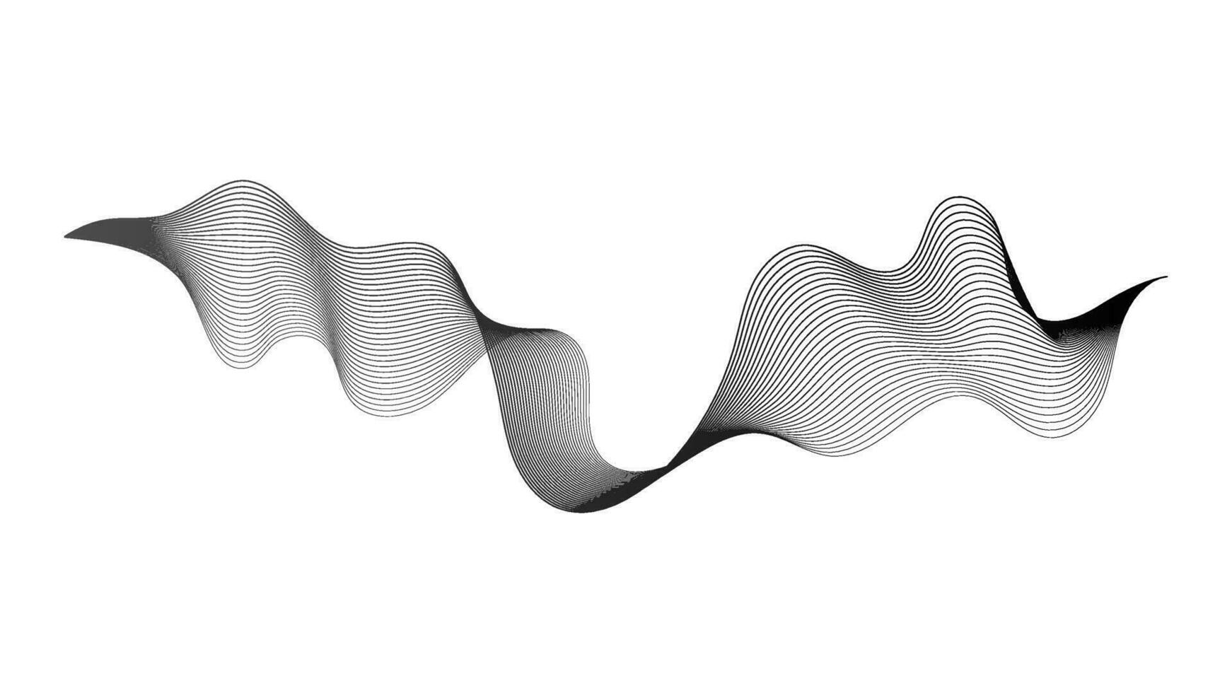 abstrato pano de fundo com onda gradiente linhas vetor
