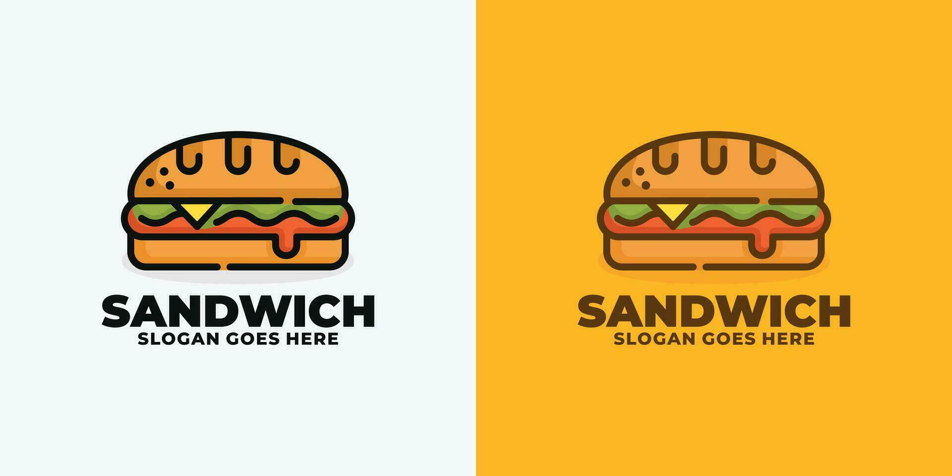 sanduíche logotipo Projeto vetor ilustração