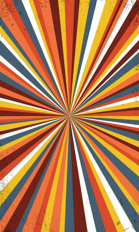 colorida radial listras papel de parede. pop arte Rapidez listra fundo vetor
