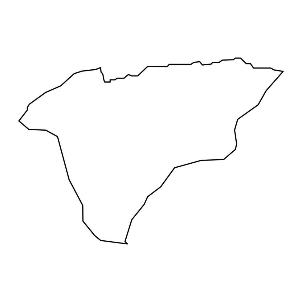 beni abade província mapa, administrativo divisão do Argélia. vetor
