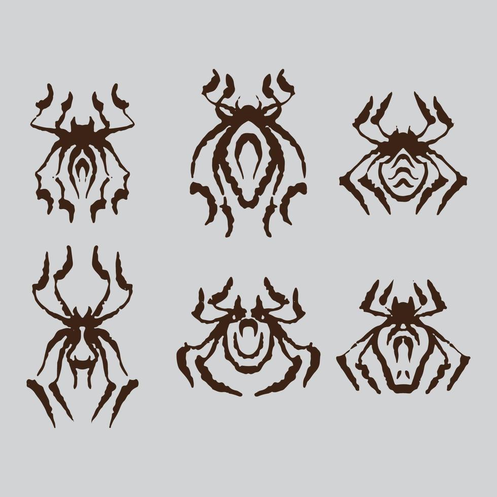 desenho de aranha sujo vetor