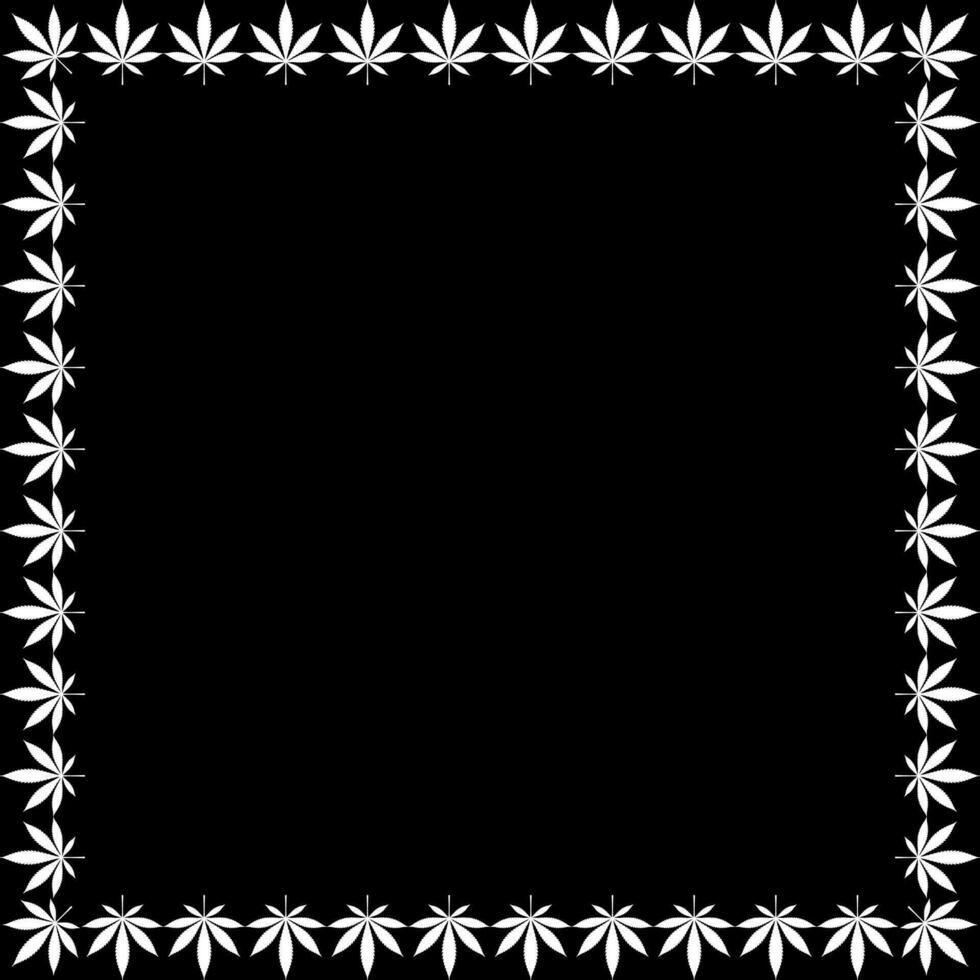 quadro, Armação trabalhos crio a partir de cannabis Além disso conhecido Como maconha folha silhueta, pode usar para decoração, ornamentado, fundo, quadro, espaço para texto do imagem, ou gráfico Projeto. vetor ilustração