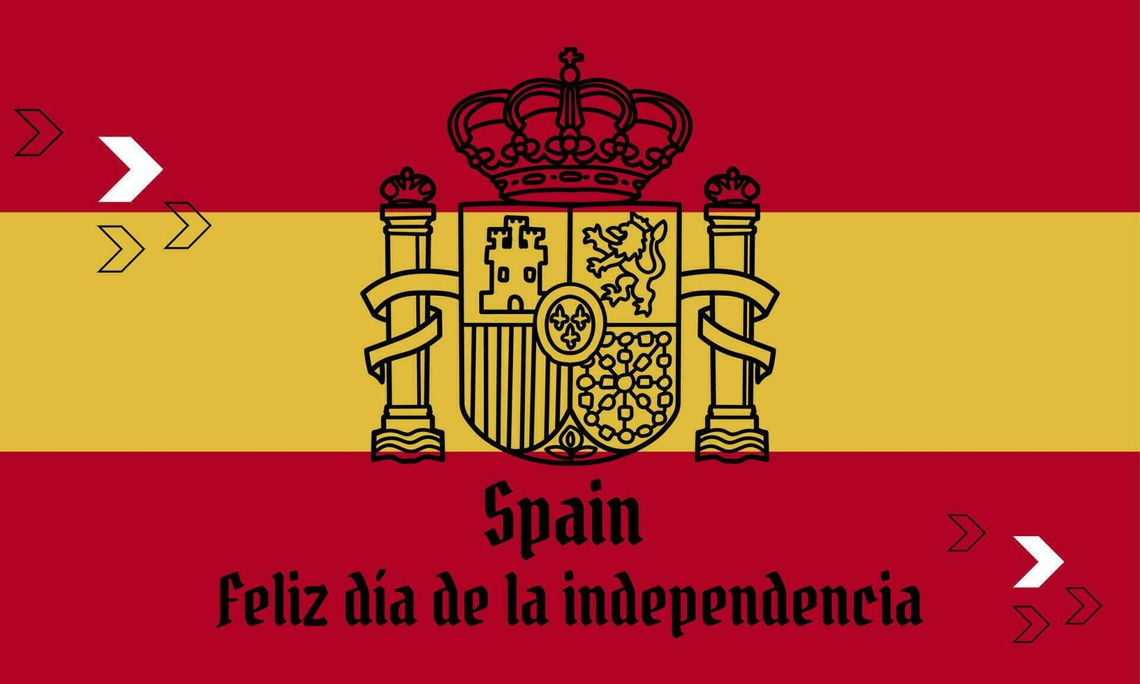 Espanha nacional dia bandeira para independência dia aniversário. bandeira do Espanha com moderno geométrico retro abstrato Projeto. vetor
