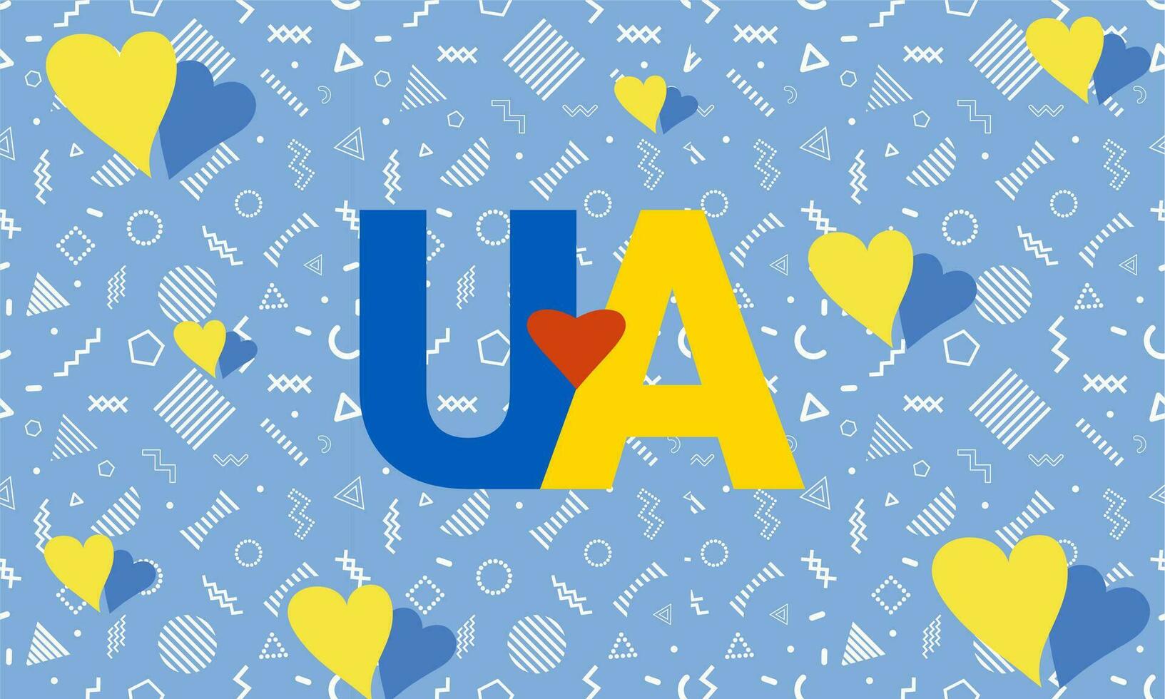 Ucrânia independência dia com abstrato moderno Projeto. bandeira e mapa do Ucrânia com tipografia azul e amarelo cor tema. Ucrânia nacional dia bandeira. vetor