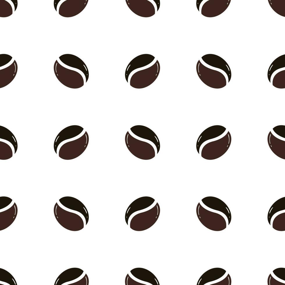 café feijão desatado padrão2 vetor