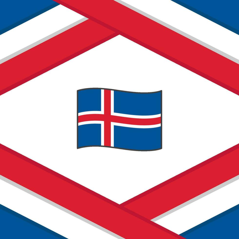Islândia bandeira abstrato fundo Projeto modelo. Islândia independência dia bandeira social meios de comunicação publicar. Islândia modelo vetor