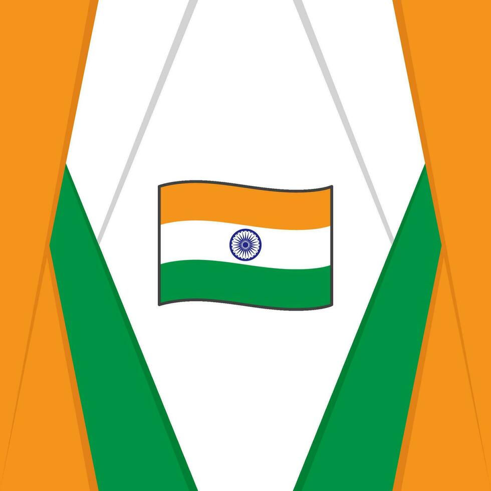 Índia bandeira abstrato fundo Projeto modelo. Índia independência dia bandeira social meios de comunicação publicar. Índia fundo vetor