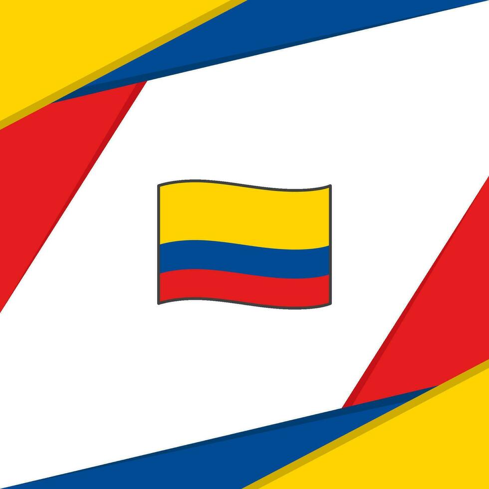 Colômbia bandeira abstrato fundo Projeto modelo. Colômbia independência dia bandeira social meios de comunicação publicar. Colômbia vetor
