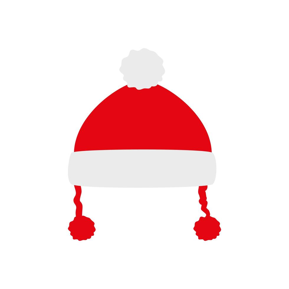 ícone isolado de acessório de chapéu de natal vetor