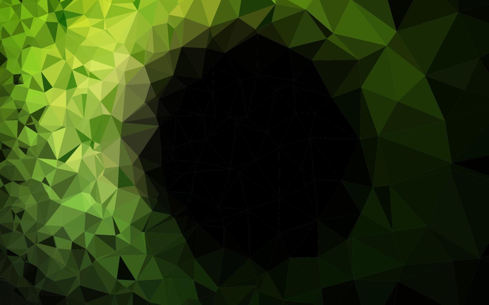 vetor verde escuro brilhando modelo triangular.
