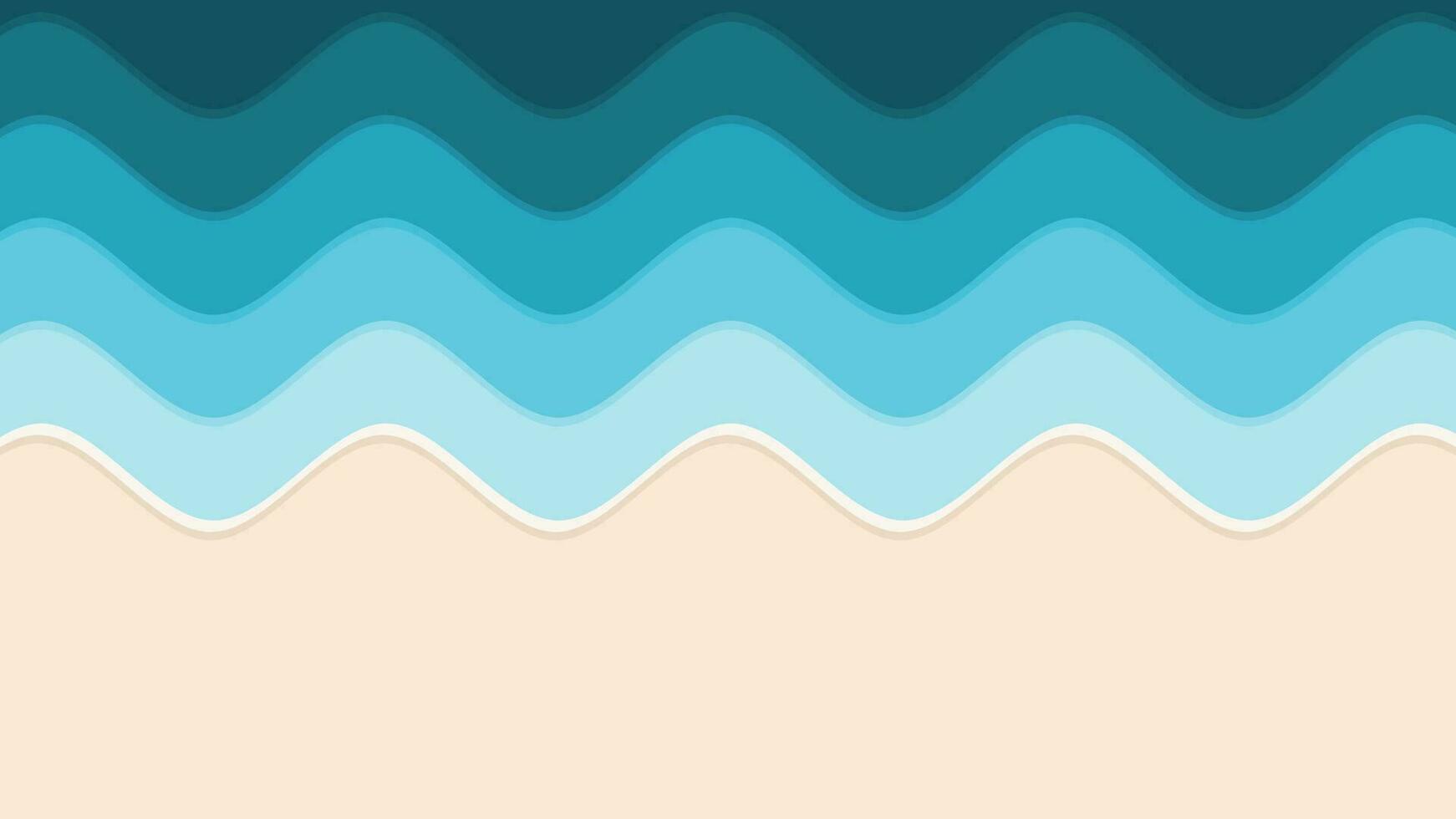 fundo com ondas, praia, mar praia, areia, onda do mar, oceano, onda do mar, fundo, papel de parede. vetor ilustrações Projeto