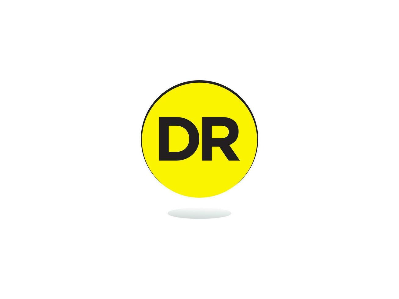 criativo dr rd logotipo carta vetor ícone para fazer compras