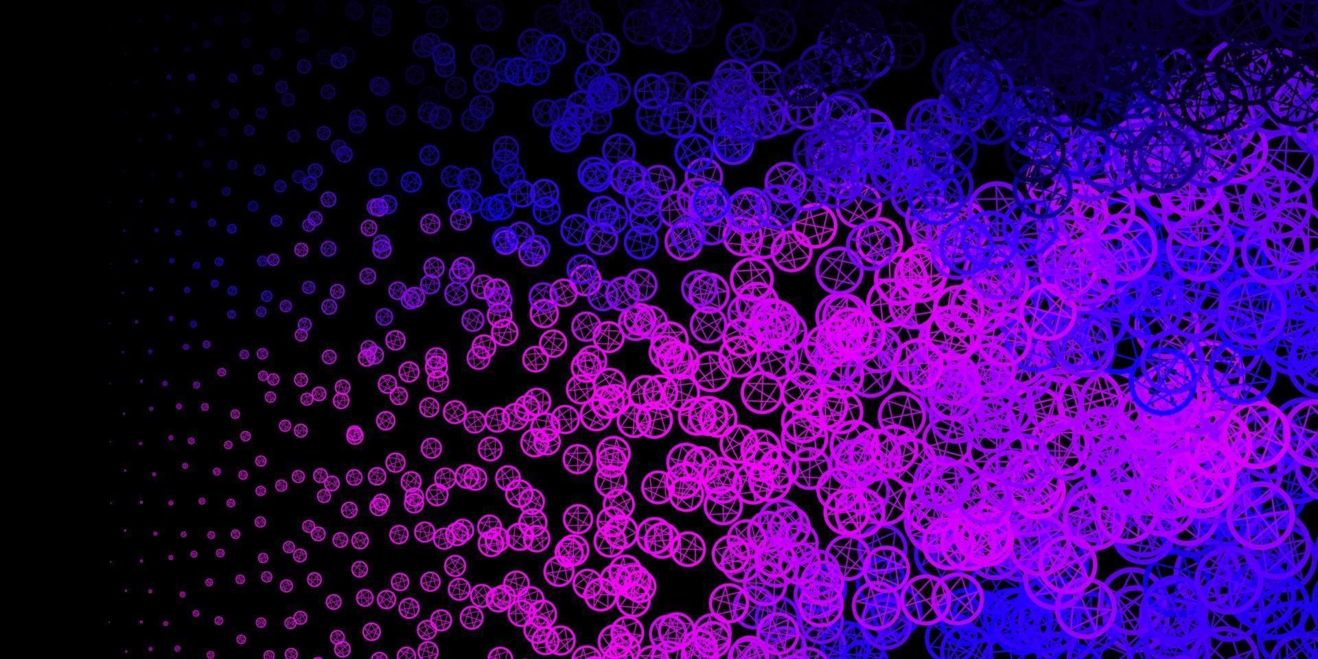 pano de fundo vector roxo e rosa escuro com símbolos de mistério.