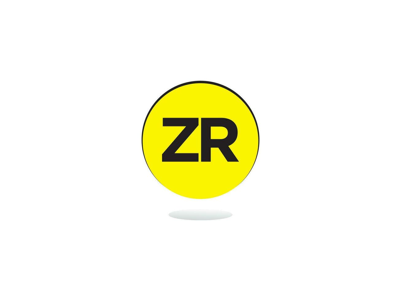 monograma zr logotipo ícone, inicial zr rz luxo círculo logotipo carta Projeto vetor