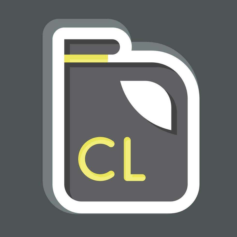 adesivo cloro. relacionado para Poção símbolo. simples Projeto editável. simples ilustração vetor