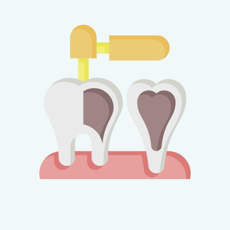 ícone endodontista. relacionado para dentista símbolo. plano estilo. simples Projeto editável. simples ilustração vetor