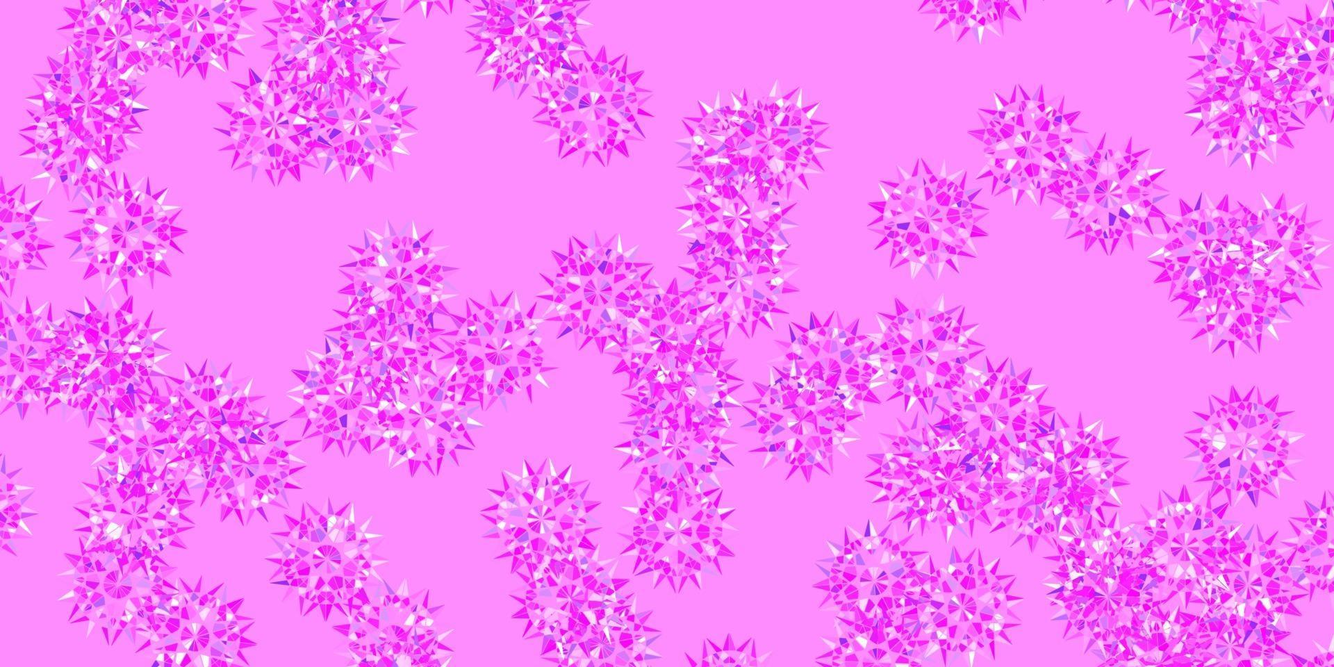 fundo do doodle do vetor roxo, rosa claro com flores.