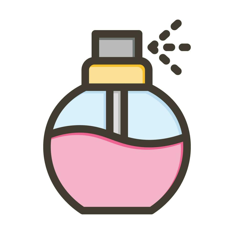 perfume vetor Grosso linha preenchidas cores ícone para pessoal e comercial usar.