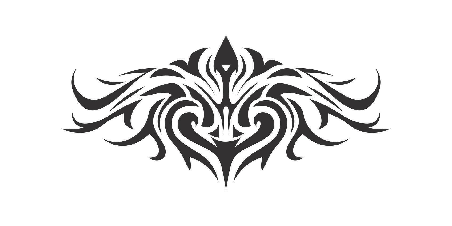 tribal tatuagem Projeto vetor simétrico