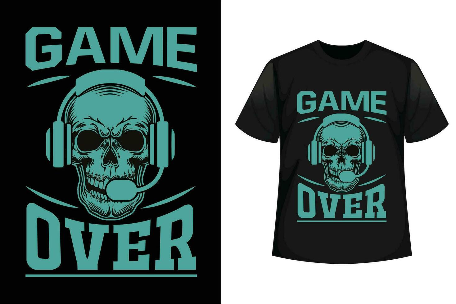 jogos sobre, jogos crânio camiseta Projeto vetor para impressão