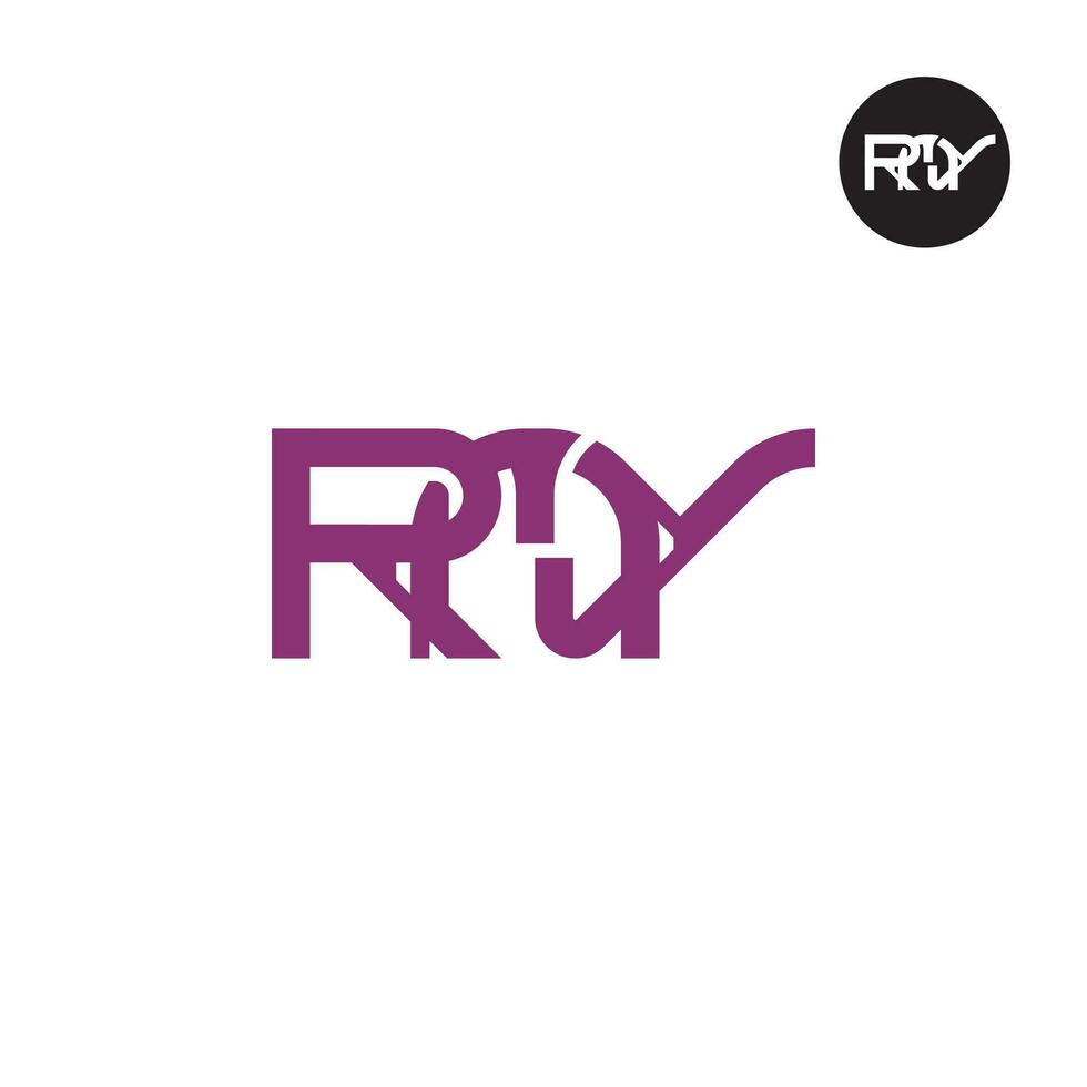 carta rmy monograma logotipo Projeto vetor