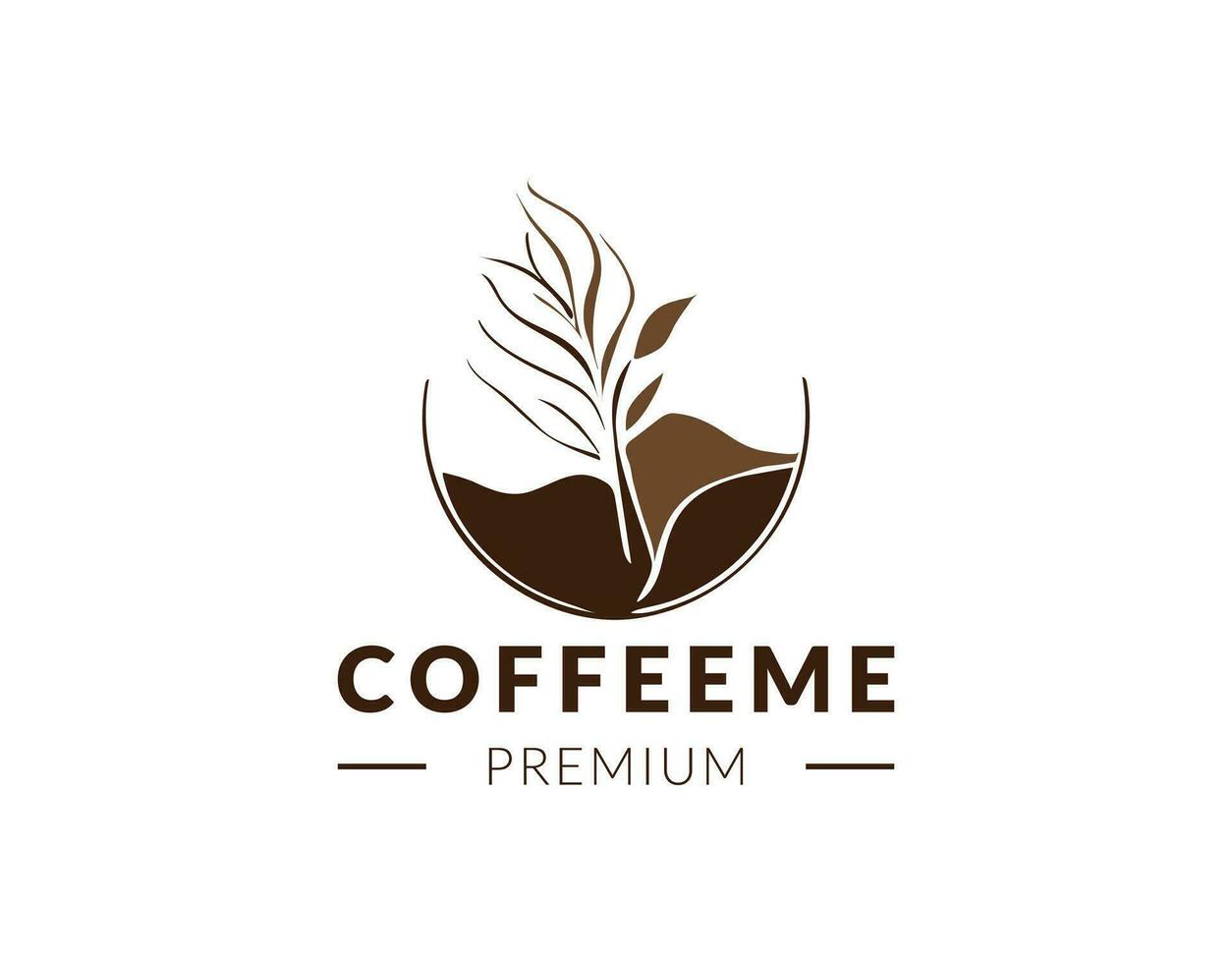 café copo vetor logotipo Projeto modelo. Prêmio café fazer compras logotipo