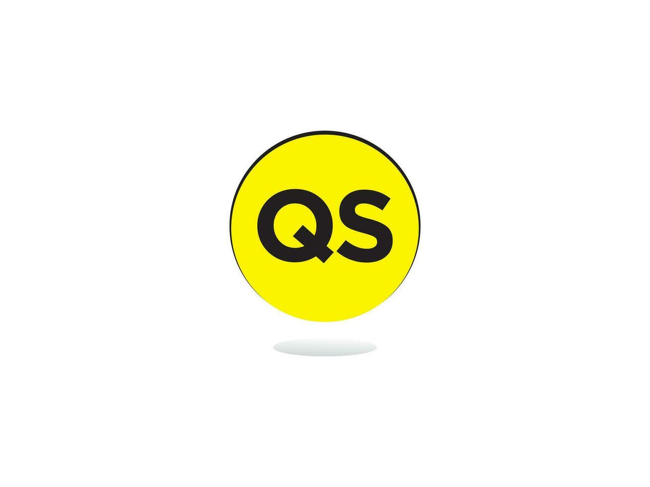 minimalista qs carta logotipo círculo, único qs logotipo ícone vetor