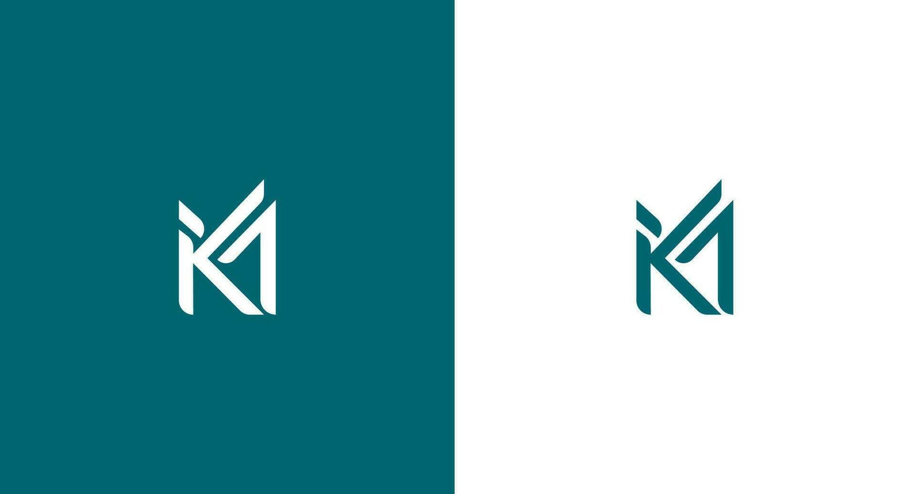 km carta logotipo vetor ícone ilustração Projeto modelo, km carta monograma logotipo