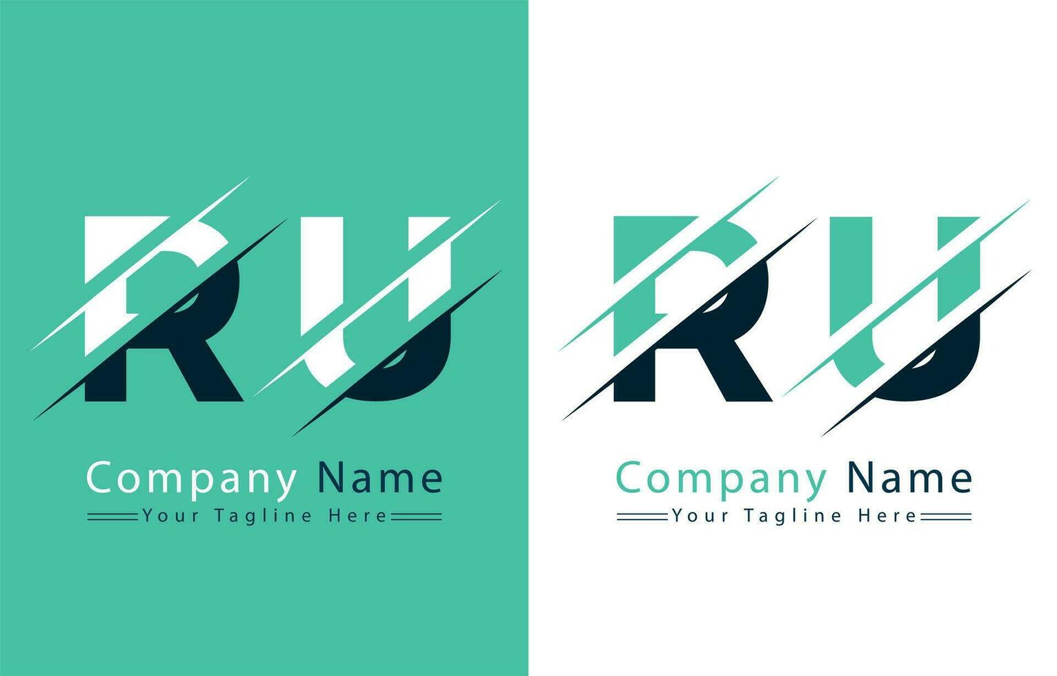 ru carta logotipo Projeto modelo. vetor logotipo ilustração