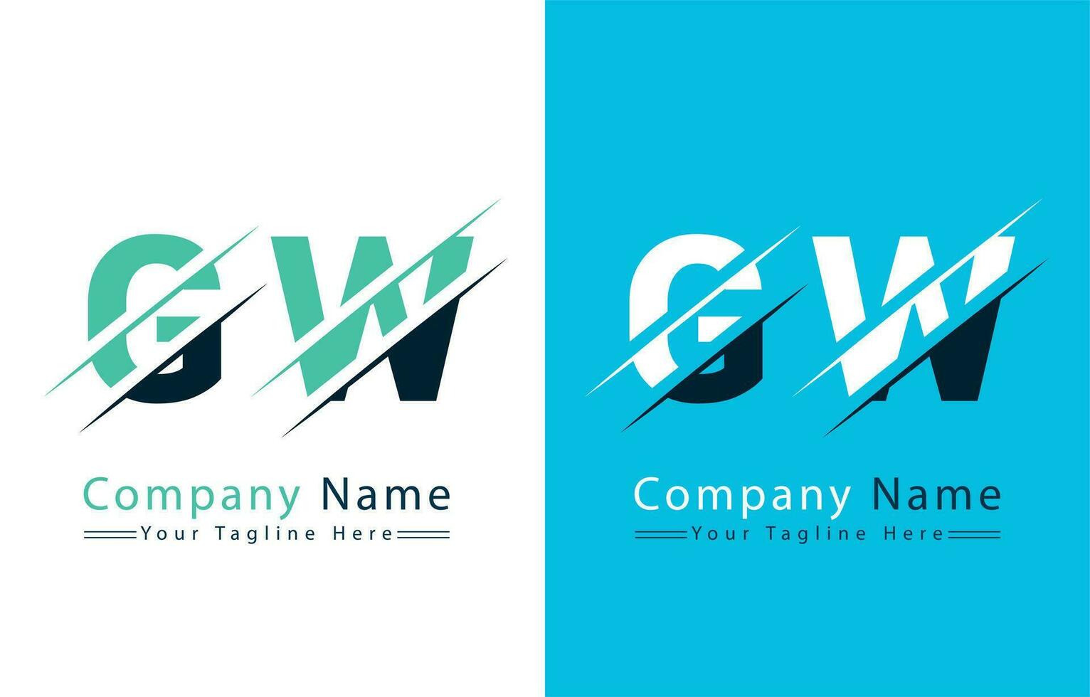 gw carta logotipo vetor Projeto conceito elementos