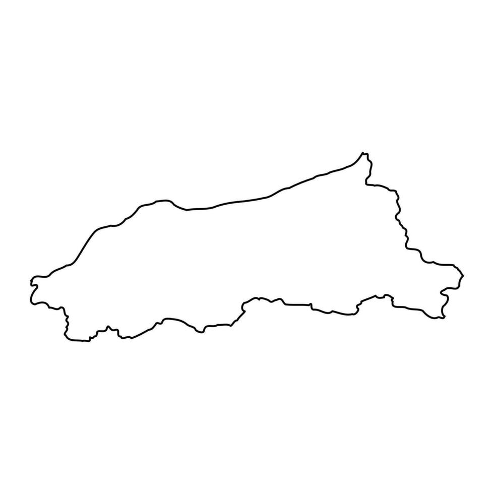 Jijel província mapa, administrativo divisão do Argélia. vetor