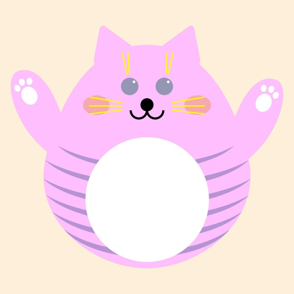 gato engraçado padrão de fundo para impressão de camiseta infantil ou pôster do berçário vetor