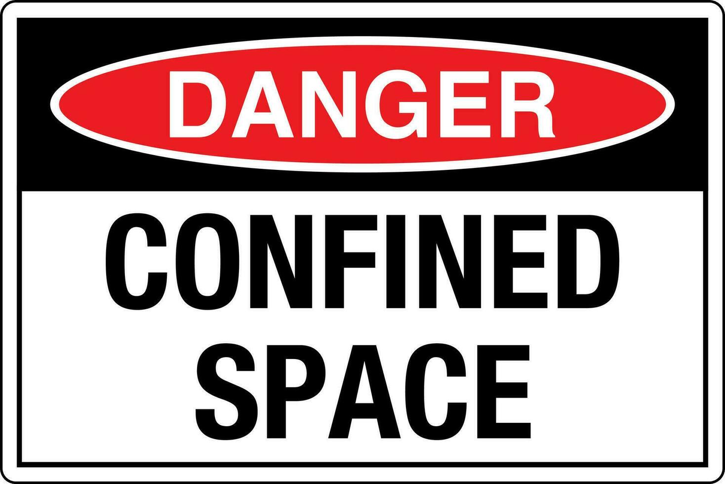 Osha padrões símbolos registrado local de trabalho segurança placa Perigo Cuidado Atenção confinado espaço vetor