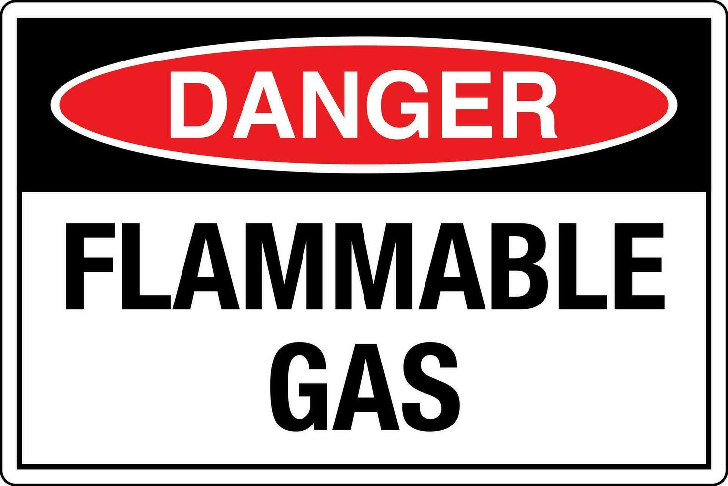 Osha padrões símbolos registrado local de trabalho segurança placa Perigo Cuidado Atenção inflamável gás vetor