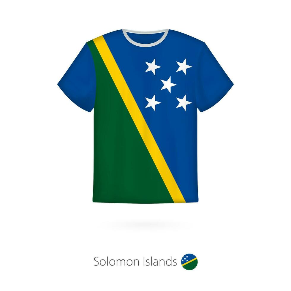 camiseta Projeto com bandeira do Salomão ilhas. vetor