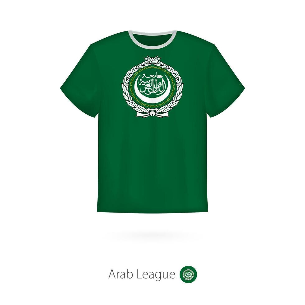 camiseta Projeto com bandeira do árabe liga. vetor