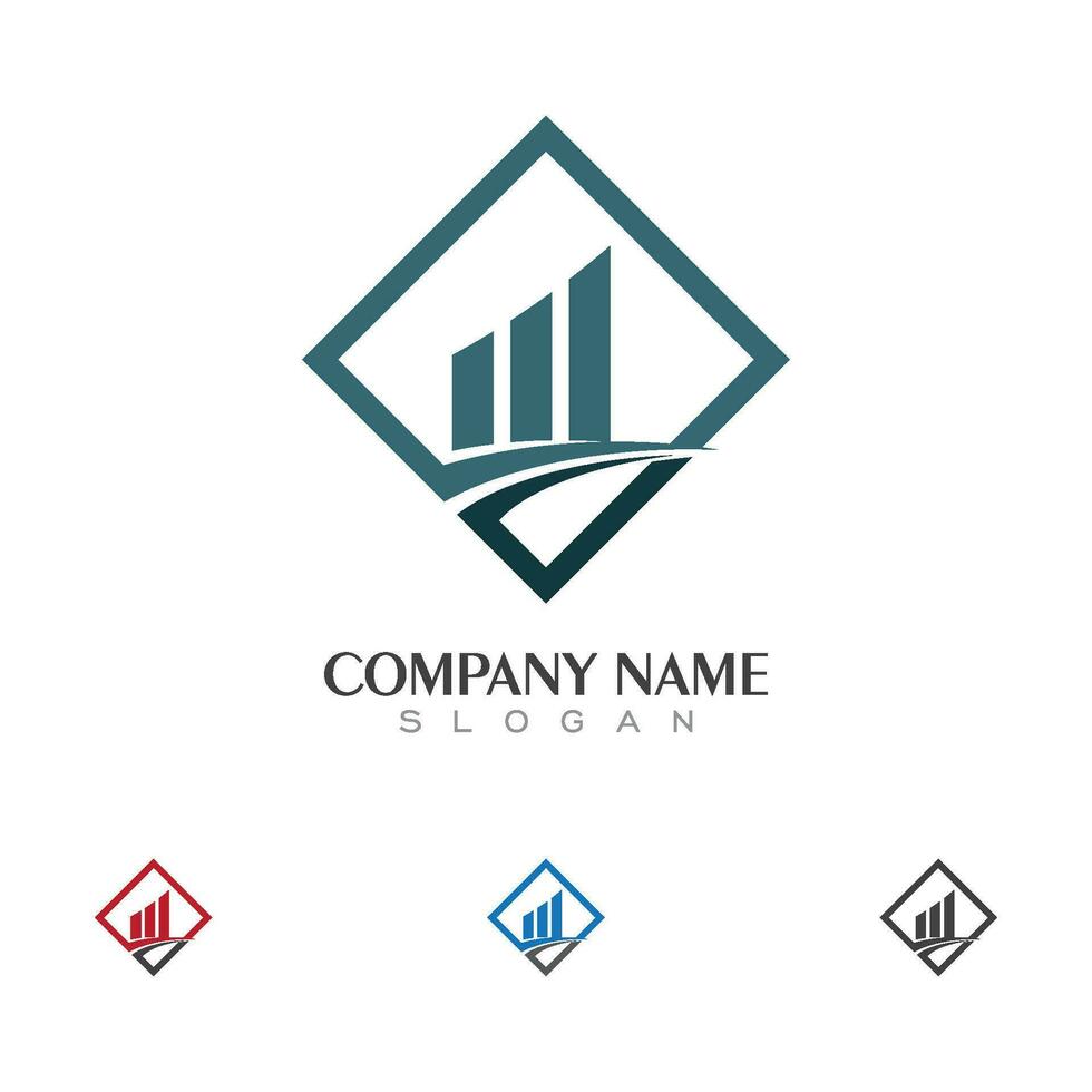 modelo de logotipo de finanças empresariais vetor