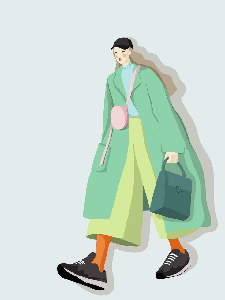 rua estilo vetor moda ilustração na moda cores