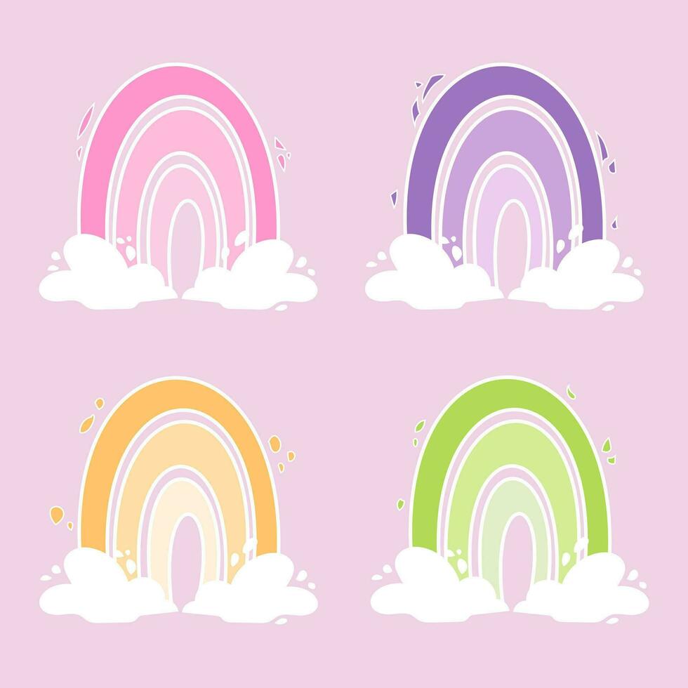 pastel arco Iris conjunto vetor