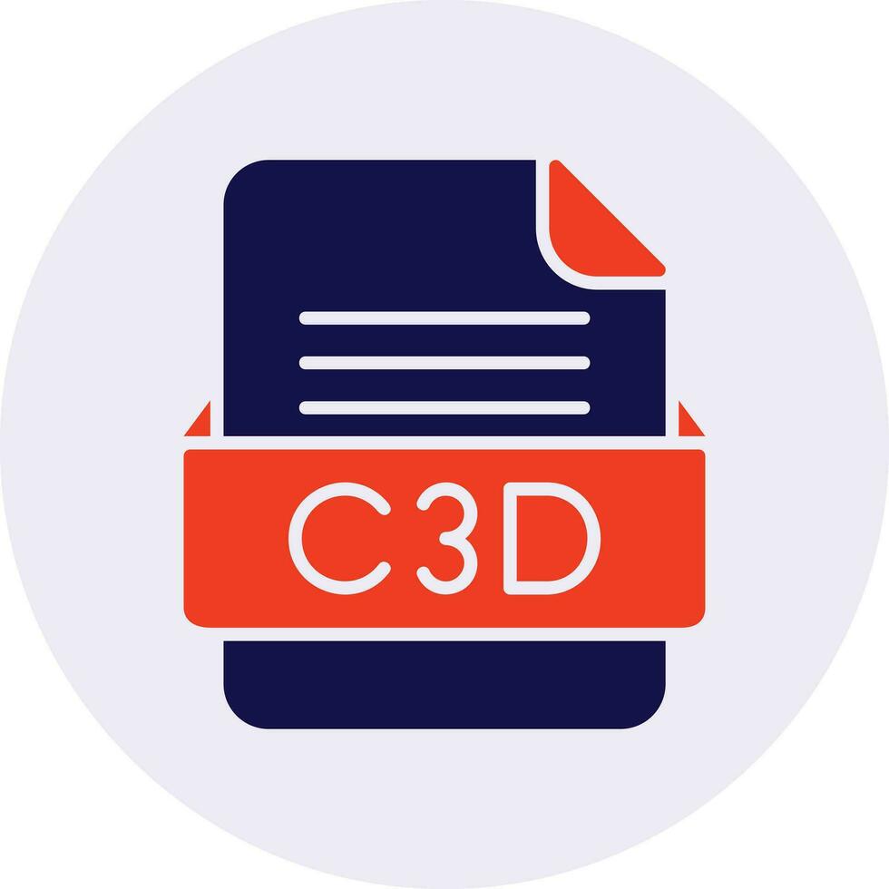 c3d Arquivo formato vetor ícone