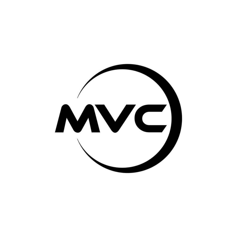 mvc carta logotipo projeto, inspiração para uma único identidade. moderno elegância e criativo Projeto. marca d'água seu sucesso com a impressionante isto logotipo. vetor