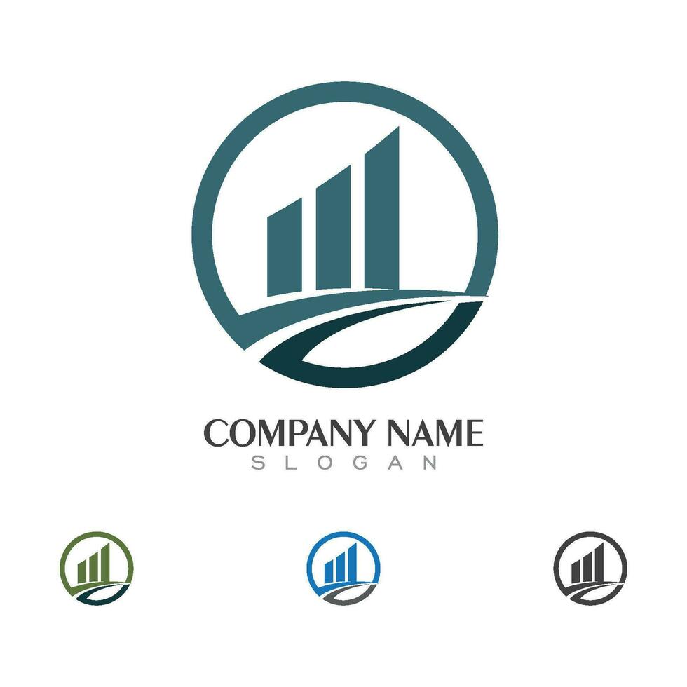 modelo de logotipo de finanças empresariais vetor